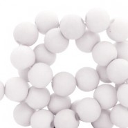 Acrylic beads 6mm round Matt Chalk grey